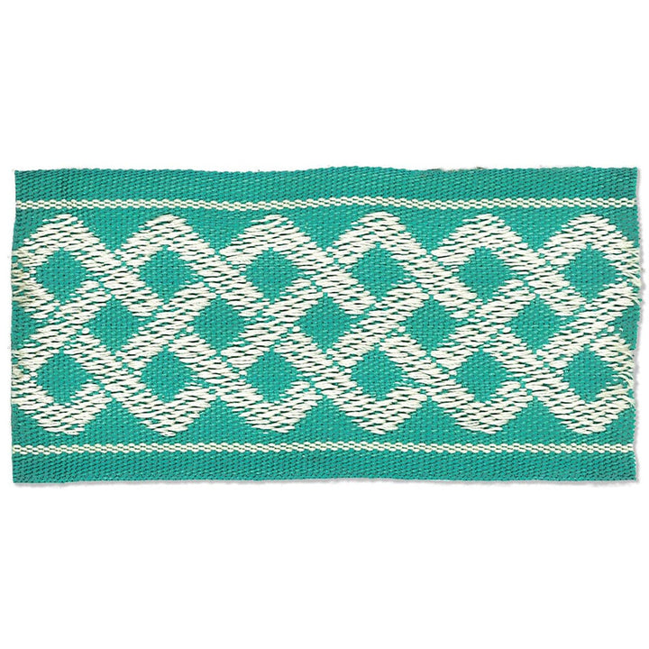 Aiden 9 Teal by Stout Designer Trim HARMONY TRIM 58%POL 42%SVI CHINA </p><p>Repeat: 0 2 in - Swanky Fabrics -