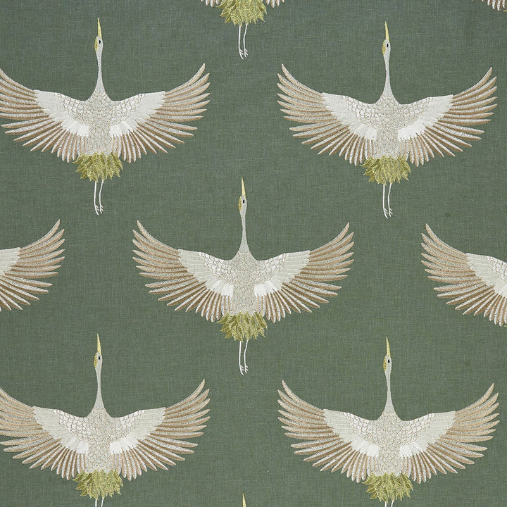Aldrin 2 Basil by Marcus William Designer Fabric KAI/MARCUS WILLIAM ARAVALLI 52%POL 48%COT %BEMB INDIA Horizontal: 17.125 and Vertical: 18.875 55 in - Swanky Fabrics -