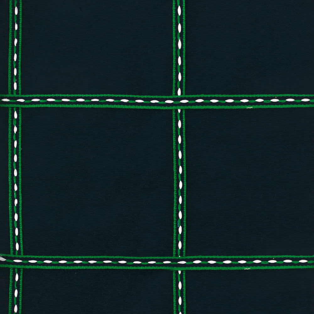 Alencon 1 Navy by Stout Designer Fabric COMFORTABLE LIVING BREEZE/INDIGO 100%COT %REMB INDIA CATB 117-2013 WYZENBEEK 5 000 DOUBLE RUB WEAR TEST Horizontal: 4 and Vertical: 4 52 in - Swanky Fabrics -