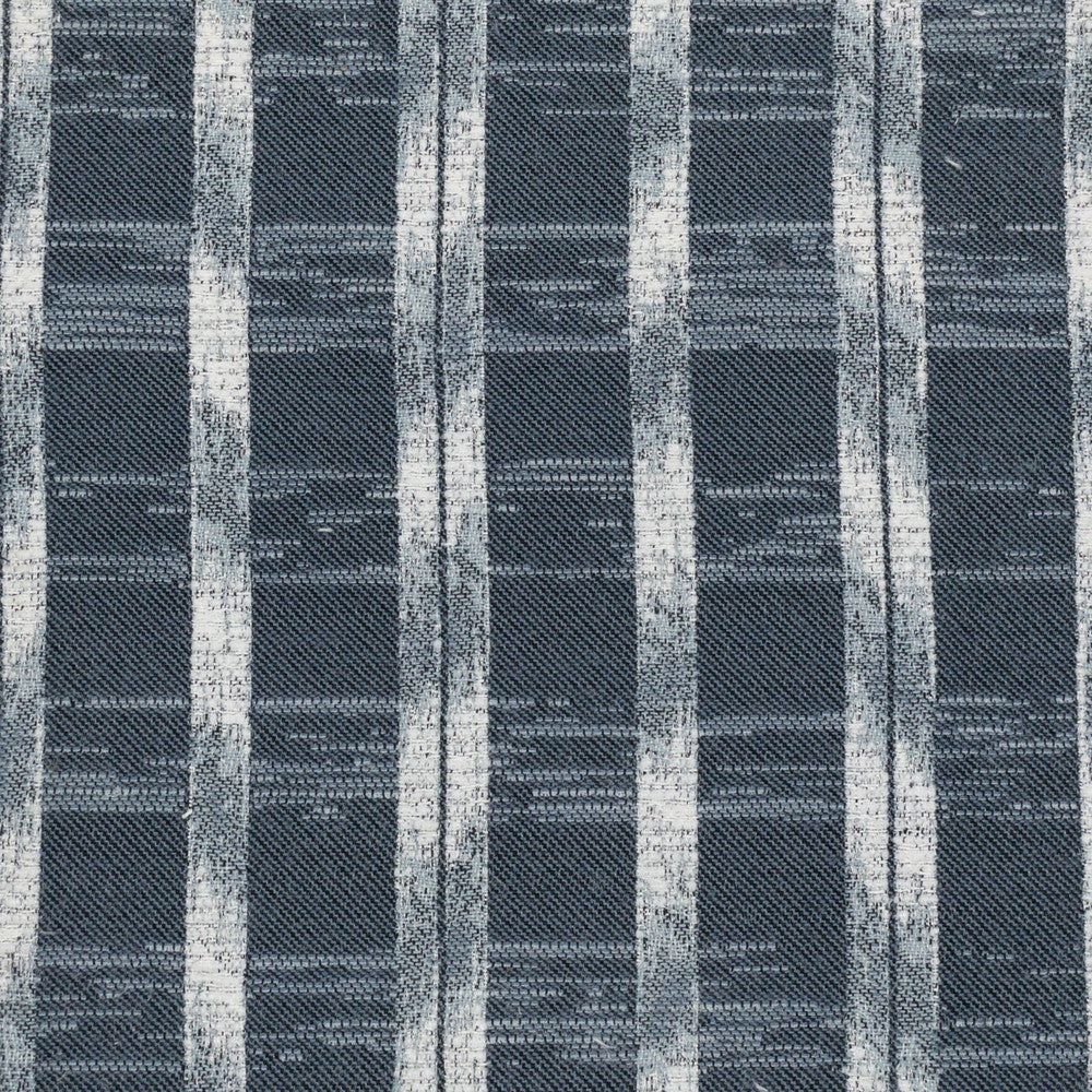Alfresco 2 Denim by Stout Designer Fabric COMFORTABLE LIVING HAZE/NAVY 100%POL CHINA Horizontal: 2.750 and Vertical: 2.250 57 in - Swanky Fabrics -