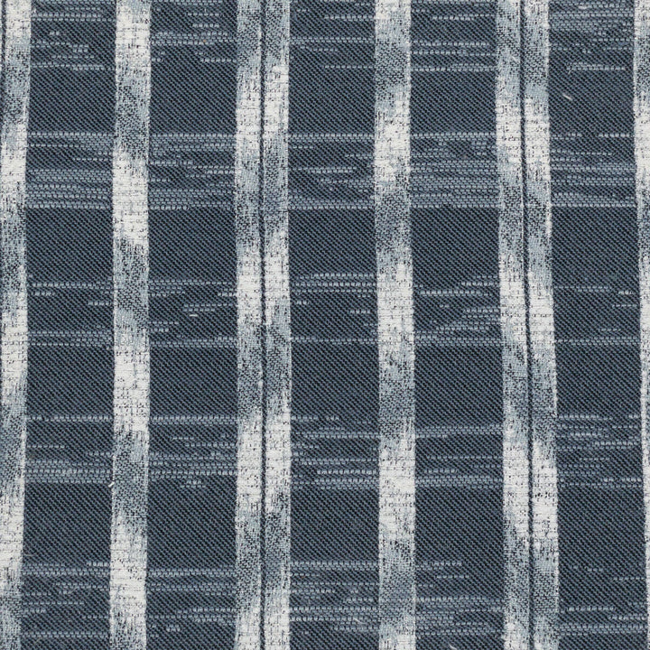 Alfresco 2 Denim by Stout Designer Fabric COMFORTABLE LIVING HAZE/NAVY 100%POL CHINA Horizontal: 2.750 and Vertical: 2.250 57 in - Swanky Fabrics -