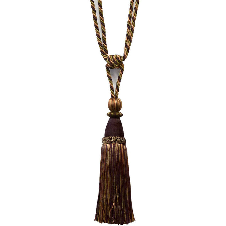 Alhambra 17 Eggplant by Stout Designer Trim Art Of Design Trim-2 Tassel Fringe 85% Spun Viscose 15% Cotton CHINA Horizontal: 0 and Vertical: 0 12 in - Swanky Fabrics -