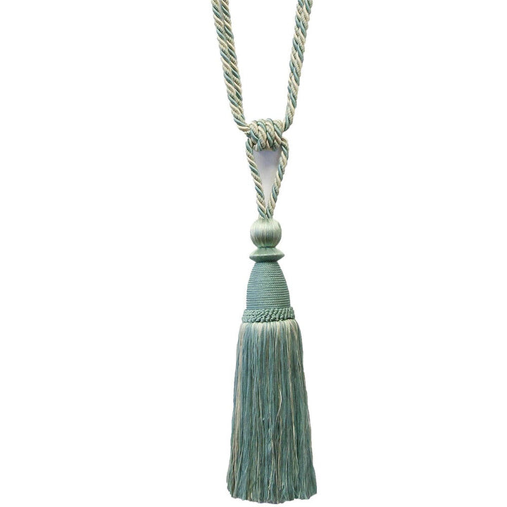Alhambra 20 Beachglass by Stout Designer Trim ART OF DESIGN TRIM-2 TASSEL FRINGE 85%SVI 15%COT CHINA Horizontal: 0.000 and Vertical: 0.000 12 in - Swanky Fabrics -