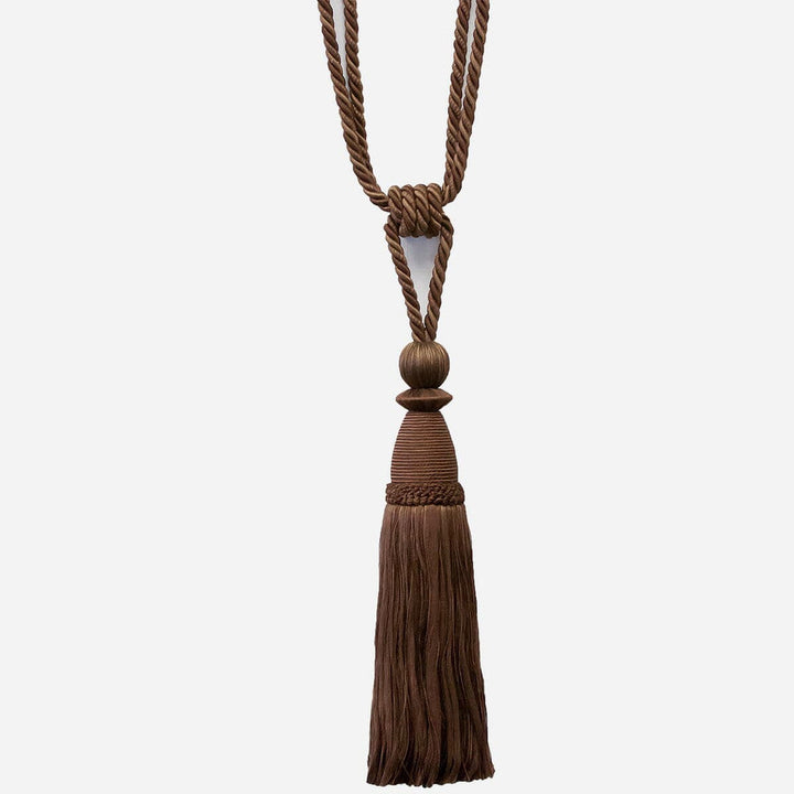 Alhambra 3 Cocoa by Stout Designer Trim ART OF DESIGN TRIM-2 TASSEL FRINGE 85%SVI 15%COT CHINA </p><p>Repeat: 0 12 in - Swanky Fabrics -