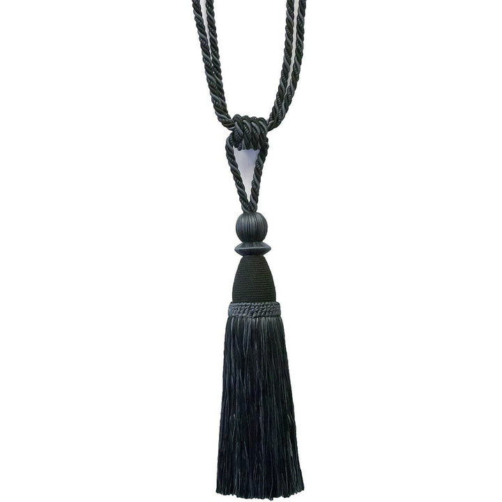 Alhambra 9 Ebony by Stout Designer Trim ART OF DESIGN TRIM-2 TASSEL FRINGE 85%SVI 15%COT CHINA Horizontal: 0 and Vertical: 0 12 in - Swanky Fabrics -