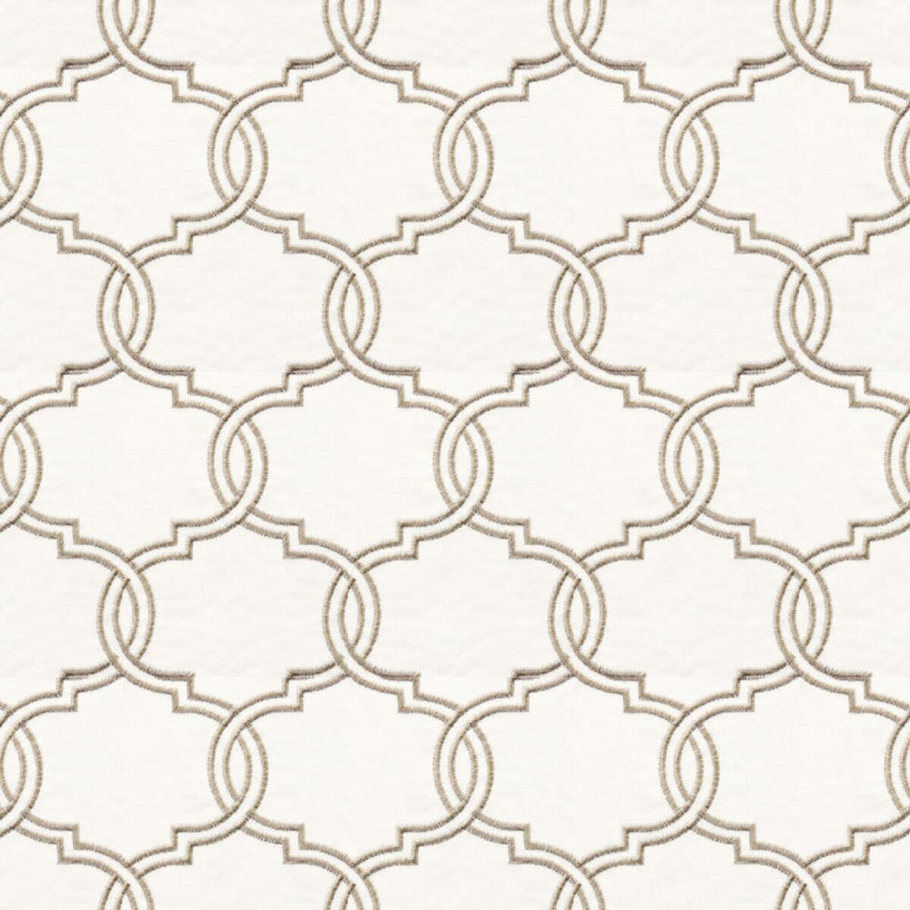 Align 3 Biscuit by Stout Designer Fabric COLOR MY WINDOW EMBROIDERY/SNOW 65%COT 35%POL CHINA </p><p>Repeat: 5.75 52 in - Swanky Fabrics -