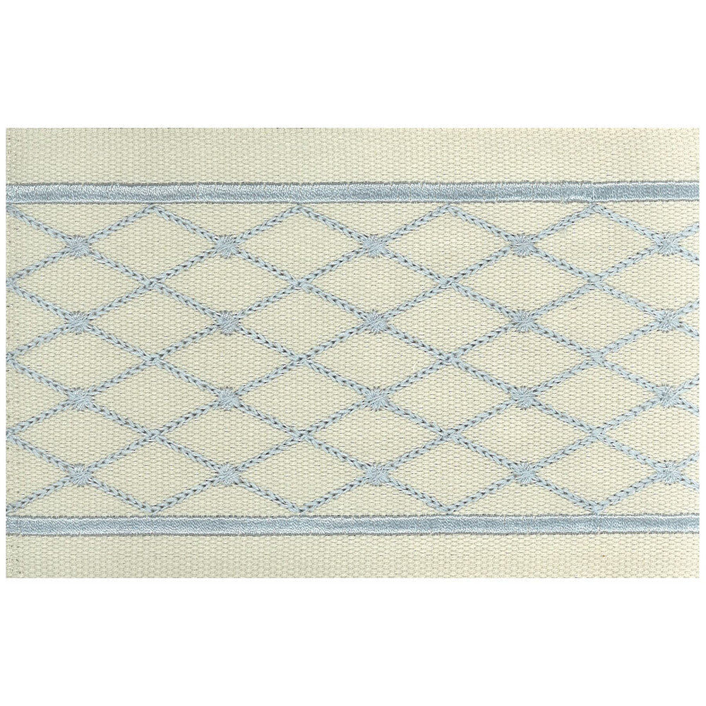 Aloof 2 Azure by Stout Designer Trim ILLUMINATION TRIM 100%COT 100%SVT INDIA Horizontal: 1.250 and Vertical: 0.000 4 in - Swanky Fabrics -