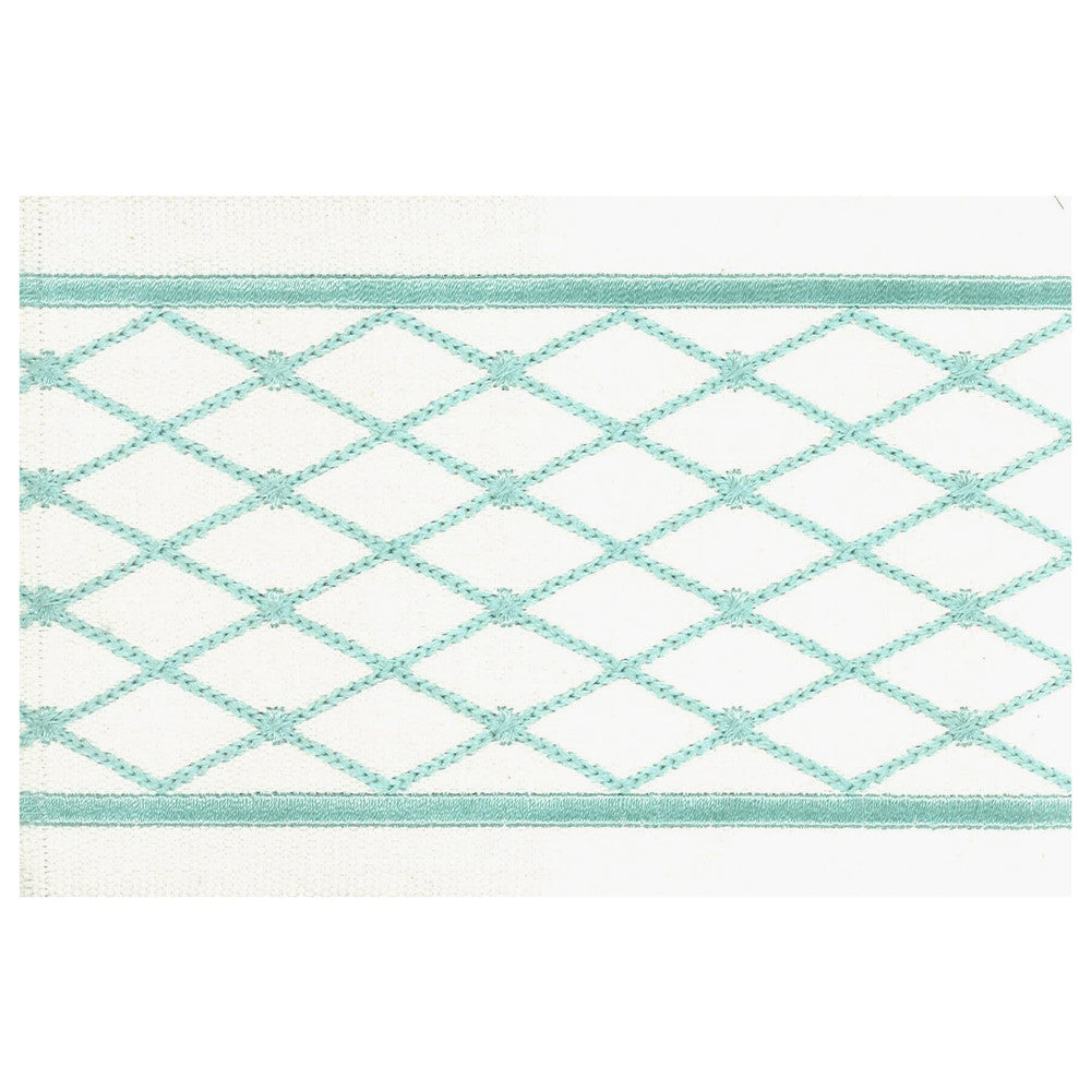 Aloof 7 Turquoise by Stout Designer Trim ILLUMINATION TRIM 100%COT 100%SVT INDIA </p><p>Repeat: 0 4 in - Swanky Fabrics -