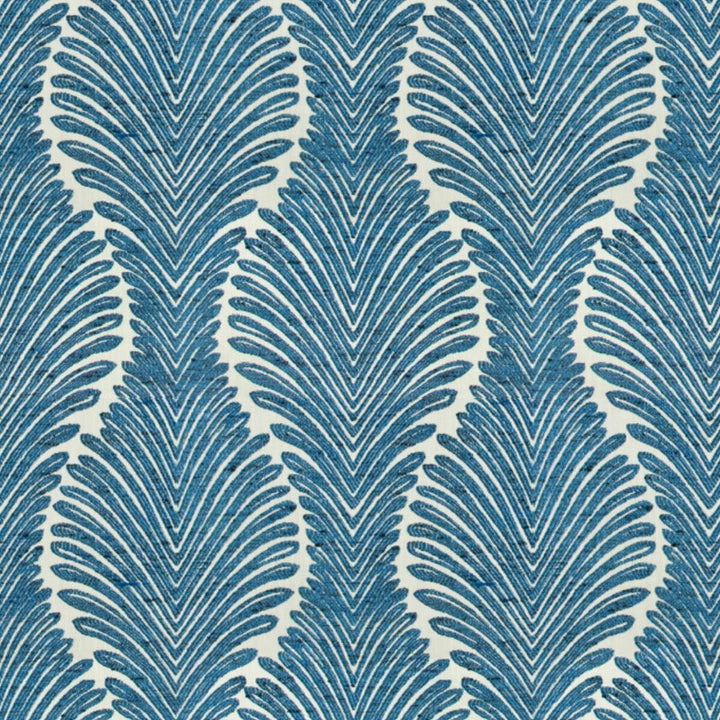 Alphabet 2 Navy by Stout Designer Fabric Rainbow Library Porcelain/Royal 59% Polyester 41% Cotton INDIA MARTINDALE WEAR TEST (25 000 CIRCULAR RUBS) Horizontal: 13.5 and Vertical: 17 54 in - Swanky Fabrics -