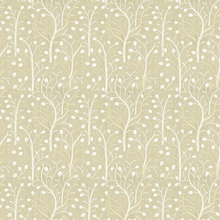 Alyssa 1 Taupe by Stout Designer Fabric COMFORTABLE LIVING BEIGE/TAUPE 100%LIN %BEMB INDIA Horizontal: 12.875 and Vertical: 15.5 51.5 in - Swanky Fabrics -