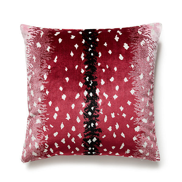 Antelope Pillow 22 X 22 - Raspberry ALBOHEPILL0006 by Scalamandre Designer Pillow