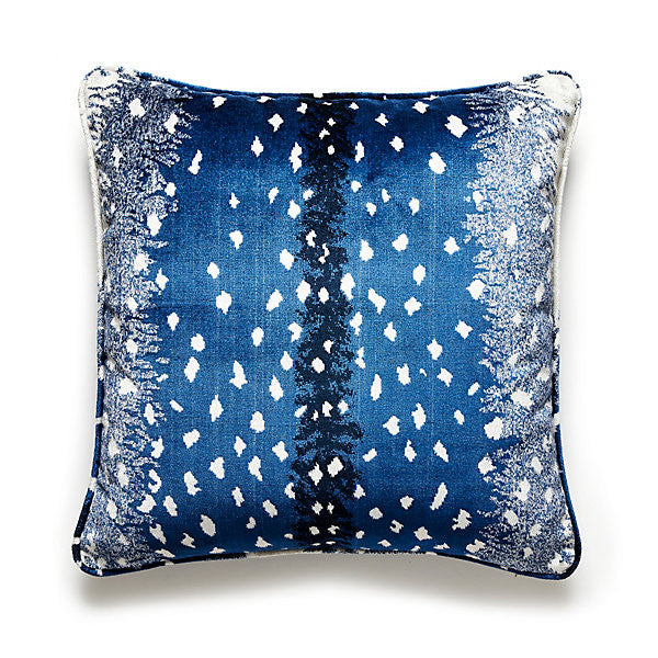 Antelope Pillow 22 X 22 - Midnight ALBOHEPILL0004 by Scalamandre Designer Pillow
