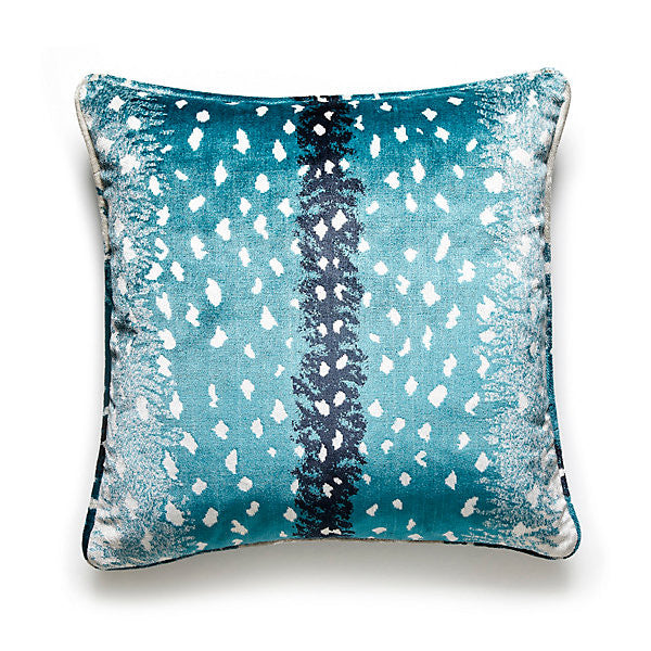 Antelope Pillow 22 X 22 - Peacock ALBOHEPILL0005 by Scalamandre Designer Pillow