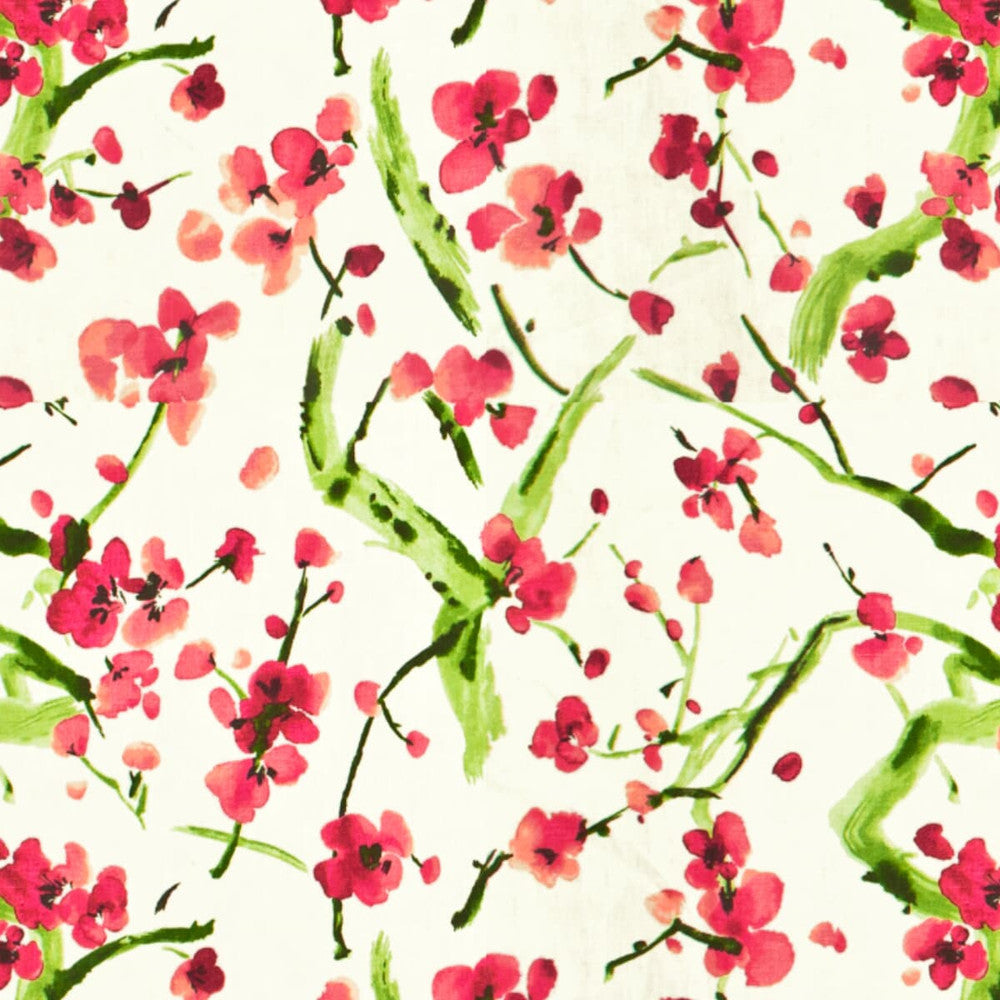 Ambiance 1 Raspberry by Stout Designer Fabric Rainbow Library Blosom/Cranberry 100% Linen CHINA FLAME RETARDANT-U.F.A.C. CLASS 1 (OR A) CATB 117-2013 WYZENBEEK 15 000 DOUBLE RUB WEAR TEST (HEAVY DUTY) Horizontal: 27 and Vertical: 25.25 54 in - Swanky Fabrics -
