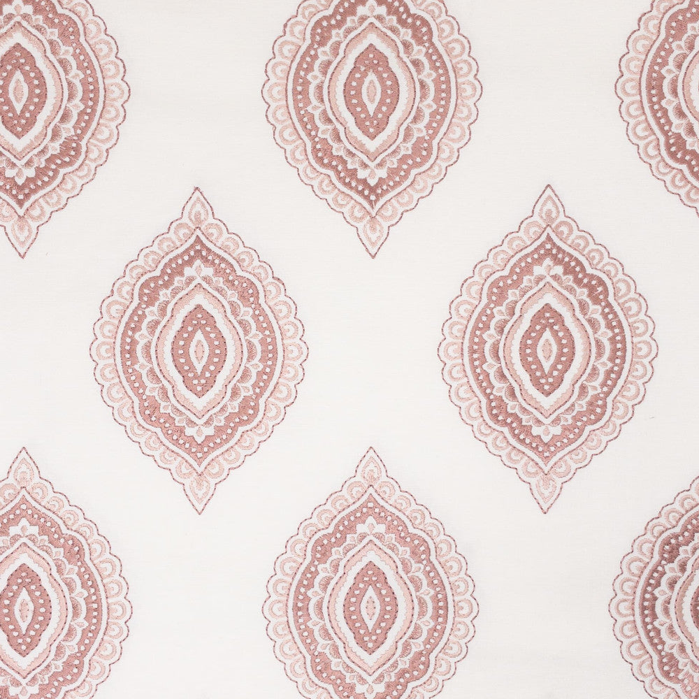 Amulet 2 Blush by Stout Designer Fabric RAINBOW LIBRARY CAMELLIA/CLAY 100%COT %REMB INDIA FLAME RETARDANT-U.F.A.C. CLASS 1 CATB 117-2013 Horizontal: 7.500 and Vertical: 11.250 52 in - Swanky Fabrics -