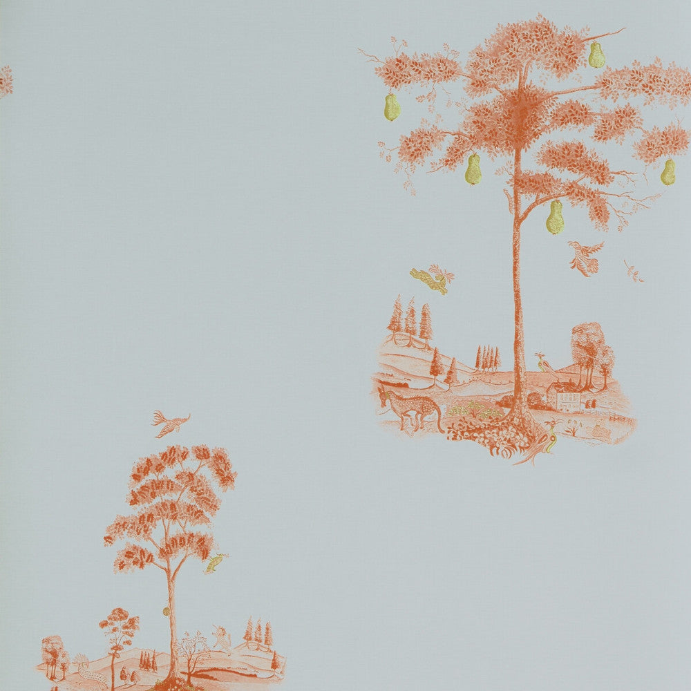 Pear Tree Sunsetorange by Kravet Couture Designer Wallcovering ANDREW MARTIN KIT KEMP WOOD PULP - 45%;BINDER - 20%;MINERAL FILLERS - 20%;POLYESTER - 15% United Kingdom Horizontal: 10.5 and Vertical: 11.5 27 - Swanky Fabrics -