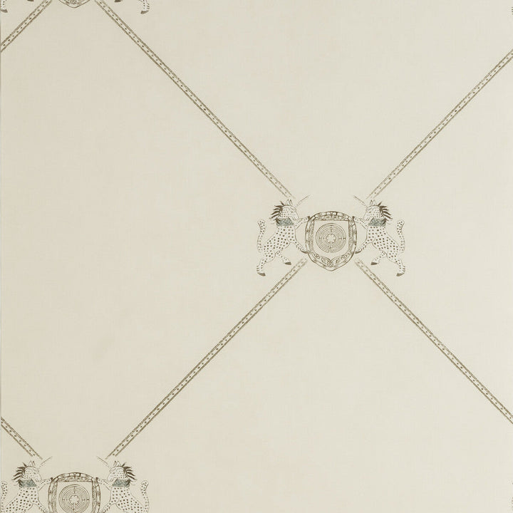 Unicorn White by Kravet Couture Designer Wallcovering ANDREW MARTIN KIT KEMP WOOD PULP - 45%;BINDER - 20%;MINERAL FILLERS - 20%;POLYESTER - 15% United Kingdom Horizontal: 8 and Vertical: 8 20.5 - Swanky Fabrics -