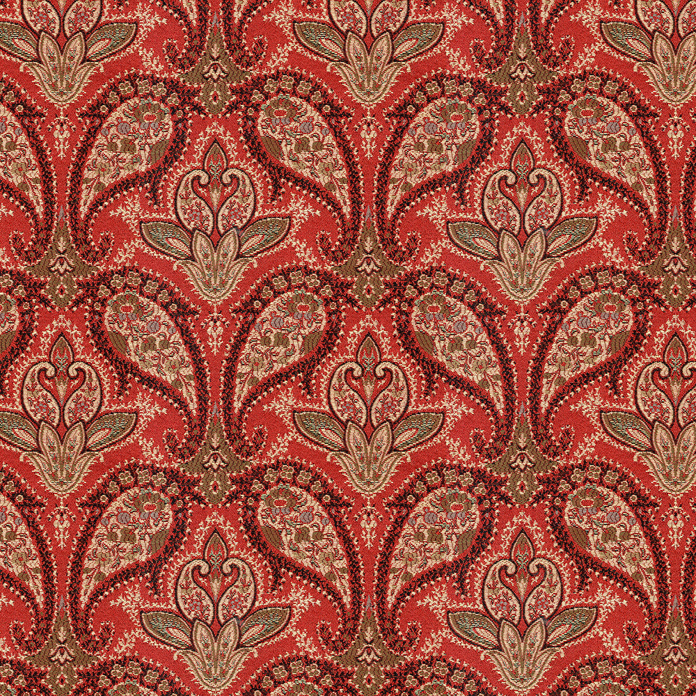 Marie 17 Ruby Slipper by ABBEYSHEA Designer Fabric N/A 100% Polyester China 80,000 Double Rubs </p><p>Repeat: Horizontal: 6.75" (17.1 cm) Across the Roll and Vertical: 13.5" (34.2 cm) Up the Roll 54" (137 cm) - Swanky Fabrics -