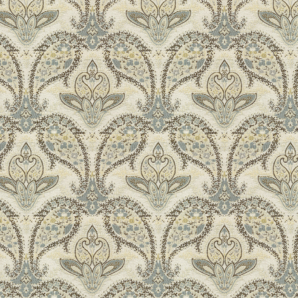 Marie 61 Frosted by ABBEYSHEA Designer Fabric 66% Rayon, 34% Polyester China 70,000 Double Rubs (Wyzenbeek) </p><p>Repeat: Horizontal: 9.3" (23.6 cm) Up the Roll and Vertical: 7.5" (19.1 cm) Across the Roll 55" (140 cm) - Swanky Fabrics -