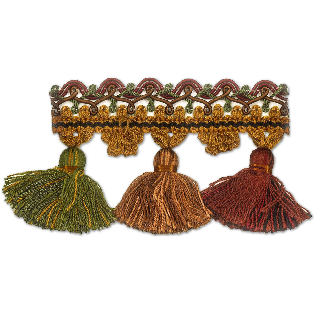 Apollo 43 Aubergine by Stout Designer Trim ART OF DESIGN TASSEL FRINGE 92%SVI 5%POL 3%COT CHINA Horizontal: 0.000 and Vertical: 0.000 2.5 in - Swanky Fabrics -