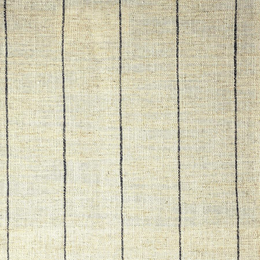Airstrip # 559 Caviar by Maxwell Designer Fabric Stripes & Checks 65% POLYESTER/20% ACRYLIC 15% LINEN CHINA V3" 57" - Swanky Fabrics -