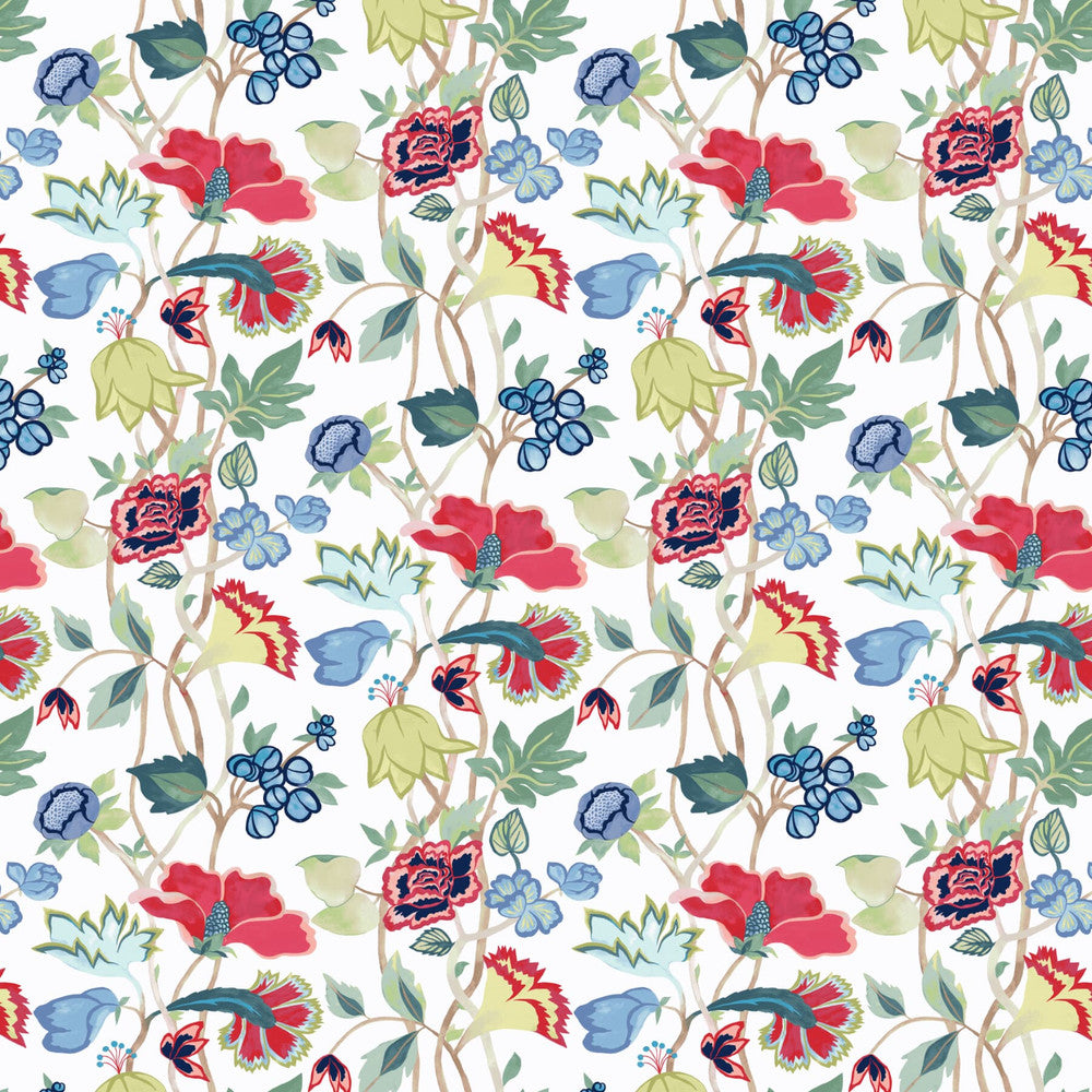 Aquarius 3 Rouge by Aoc Designer Fabric SERENDIPITY 85%COT 15%LIN USA CATB 117-2013 Horizontal: 27 and Vertical: 36.625 54 in - Swanky Fabrics -