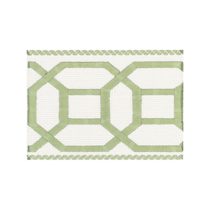 Arena Tape 2 Apple by Stout Trim Stout Trim Arena Tape 2 AppleTrim ALLURE TRIM 55%SVI 33%POL 12%COT TURKEY </p><p>Repeat: H: 1.875, V: 0.000 2.75 in - Fabric Carolina -