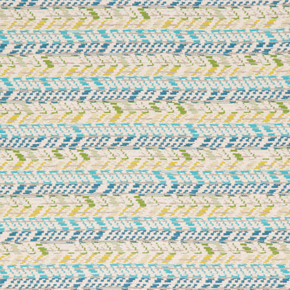 Arizona Cyan by Bella-Dura Designer Fabric  100% BELLA DURA POLYOLEFIN USA 70000 H: 13.375'' V: 6.5'' 53.5''  - Swanky Fabrics -