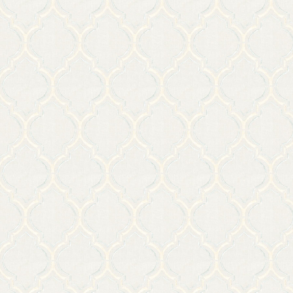 Arrow 1 Frost by Stout Designer Fabric COLOR MY WINDOW CHALK/TAUPE 100%COT %PEMB INDIA Horizontal: 5 and Vertical: 8 50 in - Swanky Fabrics -