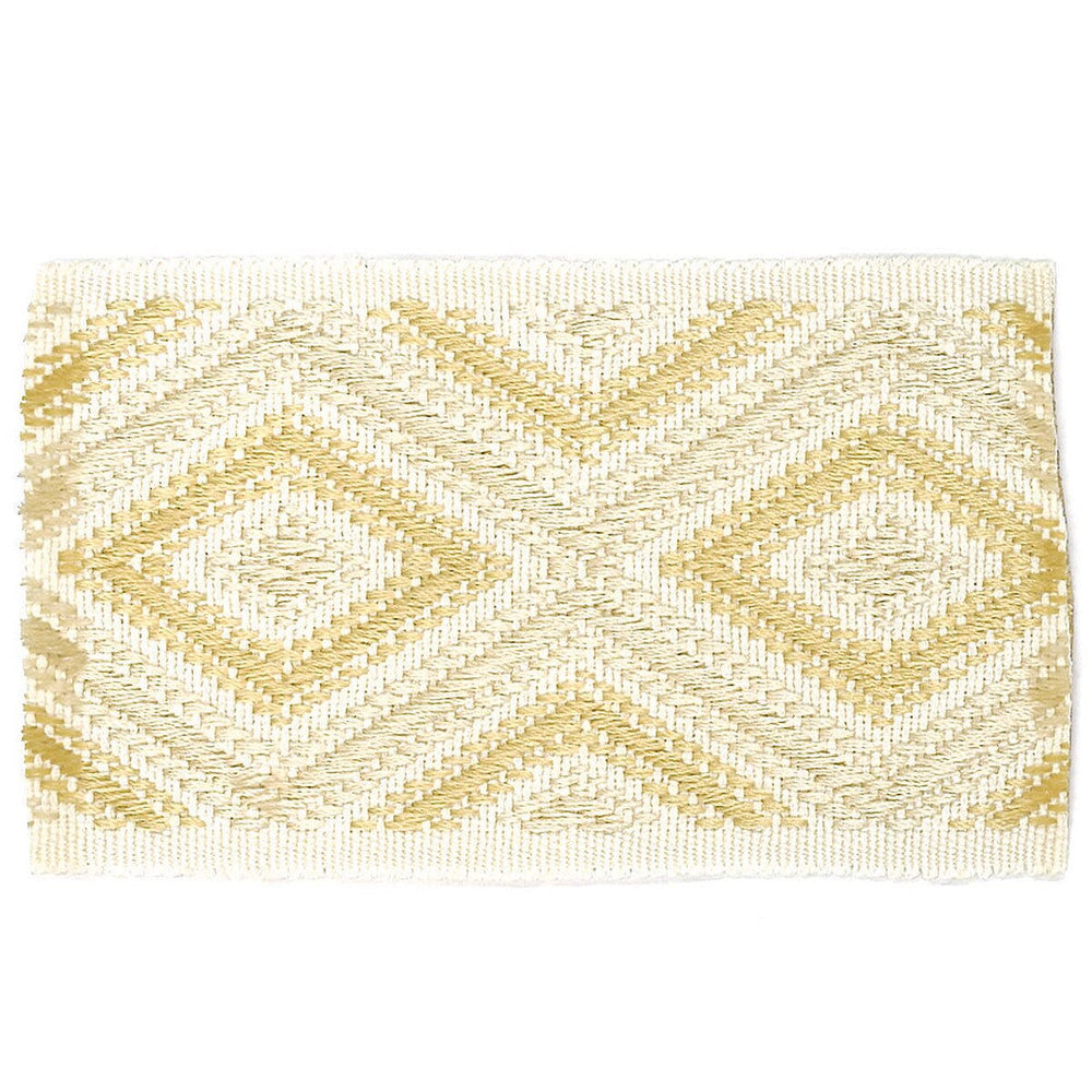 Ashford 1 Almond by Stout Designer Trim Accents Tapes & Borders 50% Spun Viscose 30% Polyester 20% Acrylic CHINA Horizontal: 2.25 and Vertical: 0 2.5 in - Swanky Fabrics -