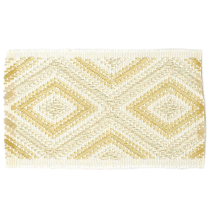Ashford 1 Almond by Stout Designer Trim ACCENTS TAPES & BORDERS 50%SVI 30%POL 20%ACR CHINA Horizontal: 2.25 and Vertical: 0 2.5 in - Swanky Fabrics -