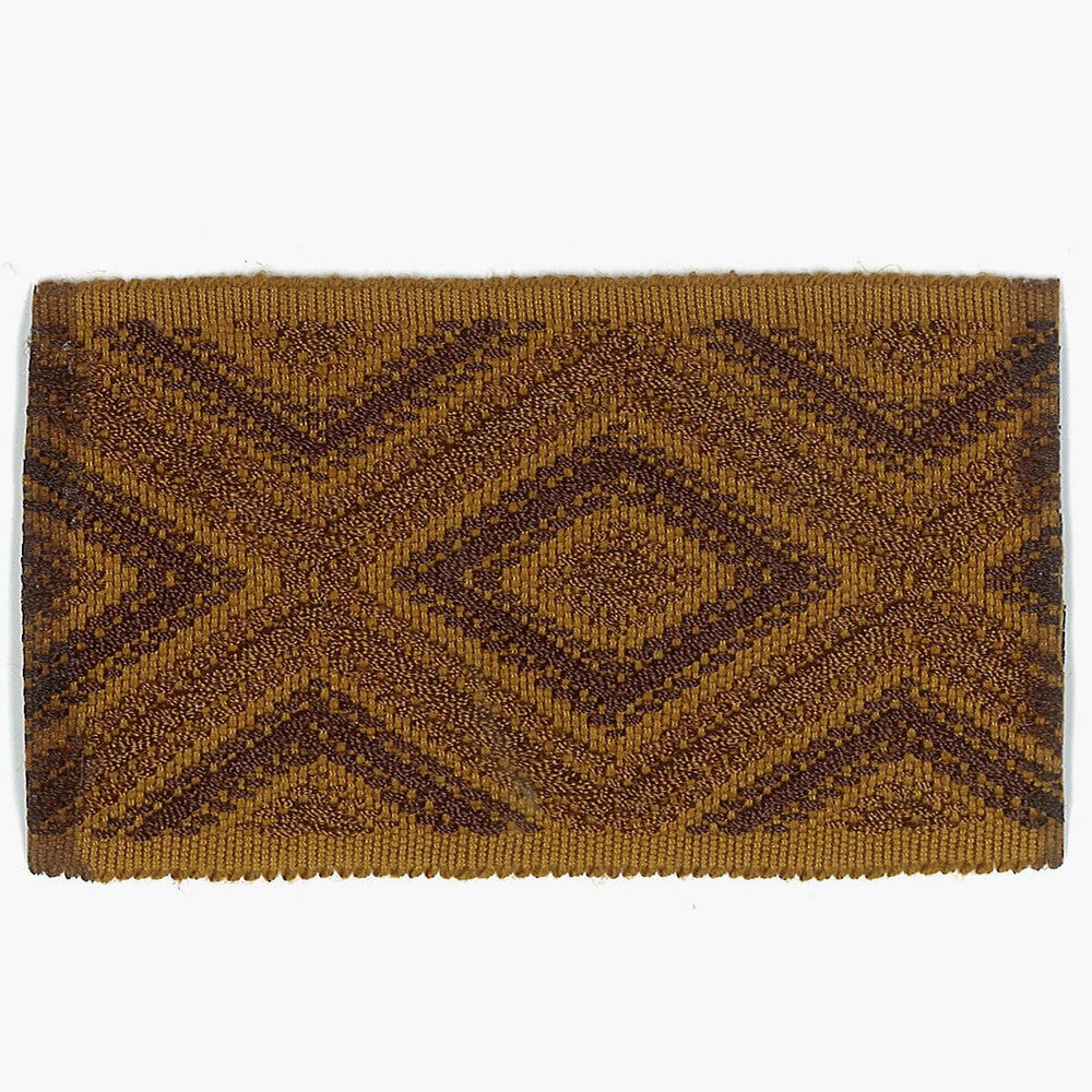 Ashford 2 Clove by Stout Designer Trim Accents Tapes & Borders 50% Spun Viscose 30% Polyester 20% Acrylic CHINA Horizontal: 2.25 and Vertical: 0 2.5 in - Swanky Fabrics -
