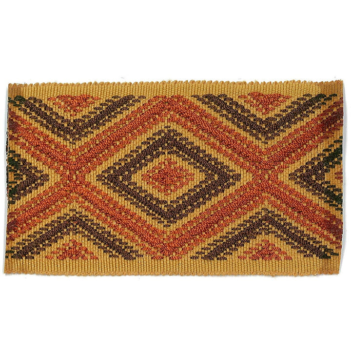 Ashford 3 Nutmeg by Stout Designer Trim Accents Tapes & Borders 50% Spun Viscose 30% Polyester 20% Acrylic CHINA Horizontal: 2.25 and Vertical: 0 2.5 in - Swanky Fabrics -