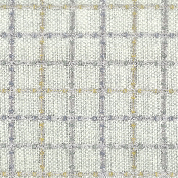 Ashville 2 Smoke by Stout Designer Fabric COMFORTABLE LIVING PLATINUM/SLATE 45%COT 35%POL 20%SVI %BEMB INDIA Horizontal: 3.250 and Vertical: 3.250 53.75 in - Swanky Fabrics -