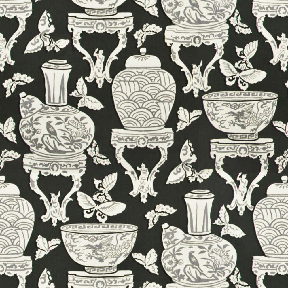 Asia 2 Night by Stout Designer Fabric RAINBOW LIBRARY SILVER/SMOKE 100%COT USA FLAME RETARDANT-U.F.A.C. CLASS 1 CATB 117-2013 WYZENBEEK 15 000 DOUBLE RUB WEAR TEST (HEAVY DUTY) Horizontal: 13.5 and Vertical: 25.25 54 in - Swanky Fabrics -