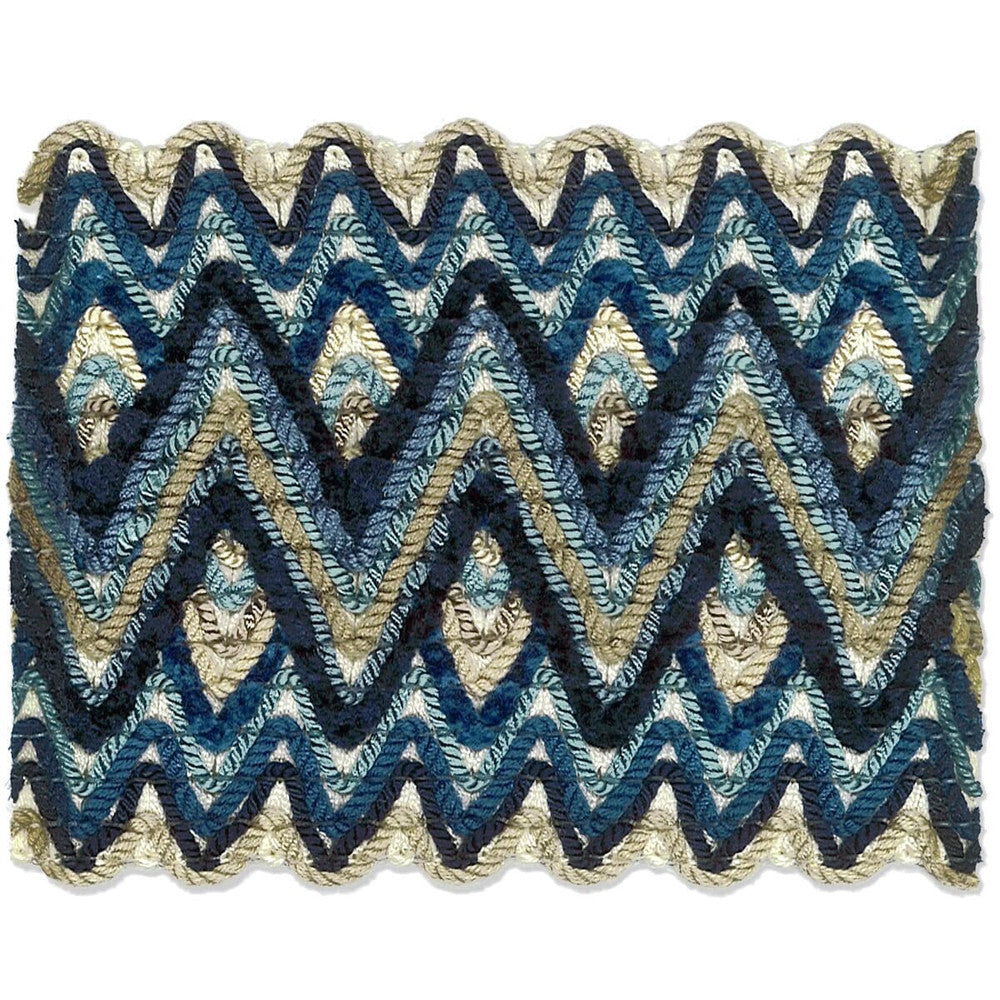 Asina 2 Navy by Stout Trim Stout Trim Asina 2 NavyTrim NEW WORLD TAPES & BORDERS 94%SVI 6%NYL CHINA </p><p>Repeat: H: 1.125, V: 0.000 3.25 in - Fabric Carolina -