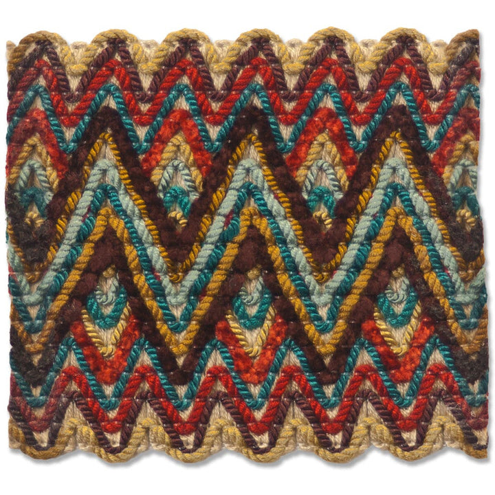 Asina 4 Jewel by Stout Trim Stout Trim Asina 4 JewelTrim NEW WORLD TAPES & BORDERS 94%SVI 6%NYL CHINA </p><p>Repeat: H: 1.125, V: 0.000 3.25 in - Fabric Carolina -