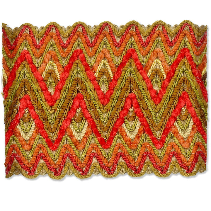 Asina 5 Sunset by Stout Trim Stout Trim Asina 5 SunsetTrim NEW WORLD TAPES & BORDERS 94%SVI 6%NYL CHINA </p><p>Repeat: H: 1.125, V: 0.000 3.25 in - Fabric Carolina -