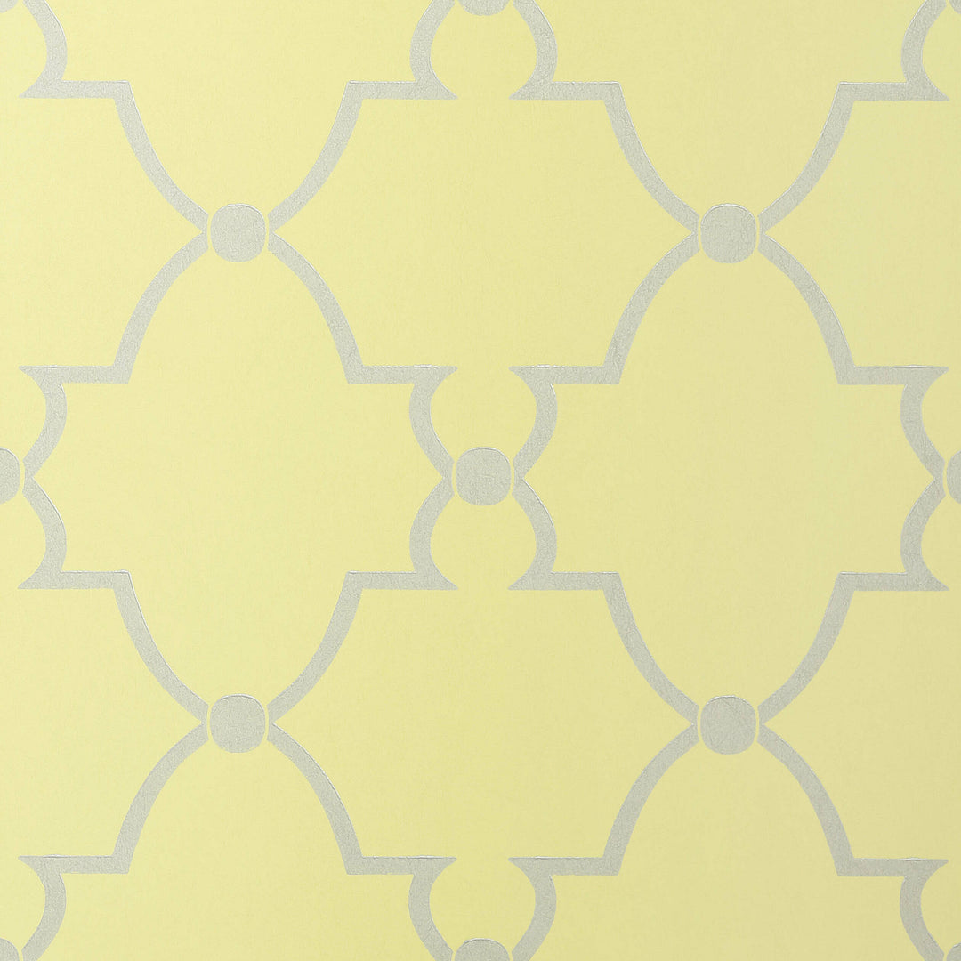 Anna French Wallpaper LUCIAN - Metallic on Citron