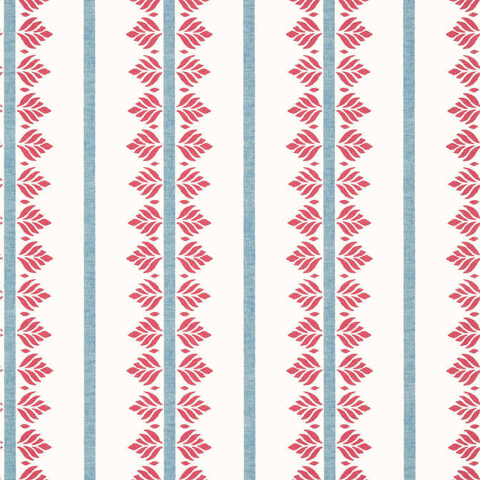 Fern Stripe Red and Blue AT15105 by Anna French Wallpaper Anna French Wallpaper Fern Stripe Red and Blue AT15105Wallpaper Antilles Non Woven Wallpaper UNITED STATES </p><p>Repeat: V: 6.25 27 - Fabric Carolina -