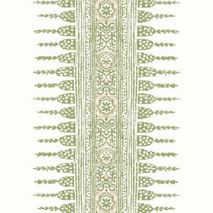 Anna French Wallpaper Javanese Stripe Green and White AT15136