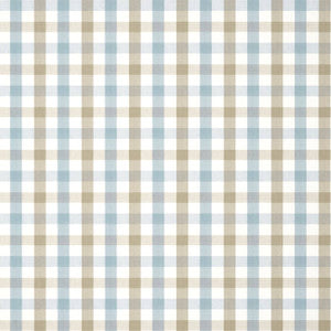 Anna French Wallpaper Saybrook Check Spa Blue and Beige AT15151