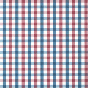 Anna French Wallpaper Saybrook Check Blue and Red AT15153