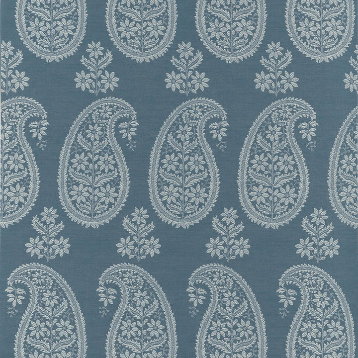 Campania Paisley Blue AT16110 by Thibaut Wallpaper Thibaut Wallpaper Campania Paisley Blue AT16110Wallpaper SOLEIL TEXTURES Non Woven Wallpaper U.S.A </p><p>Repeat: H: , V: 25.5  (64.77 cm) 27 in  (68.58 cm) - Fabric Carolina -