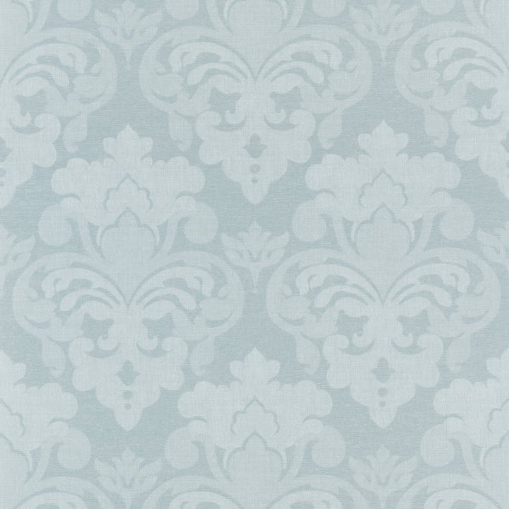 Darcey Damask Soft Blue AT16120 by Thibaut Wallpaper Thibaut Wallpaper Darcey Damask Soft Blue AT16120Wallpaper SOLEIL TEXTURES Non Woven Wallpaper U.S.A </p><p>Repeat: H: , V: 24  (60.96 cm) 27 in  (68.58 cm) - Fabric Carolina -