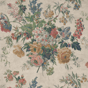 Thibaut Wallpaper Garden Club Apricot and Slate AT16133