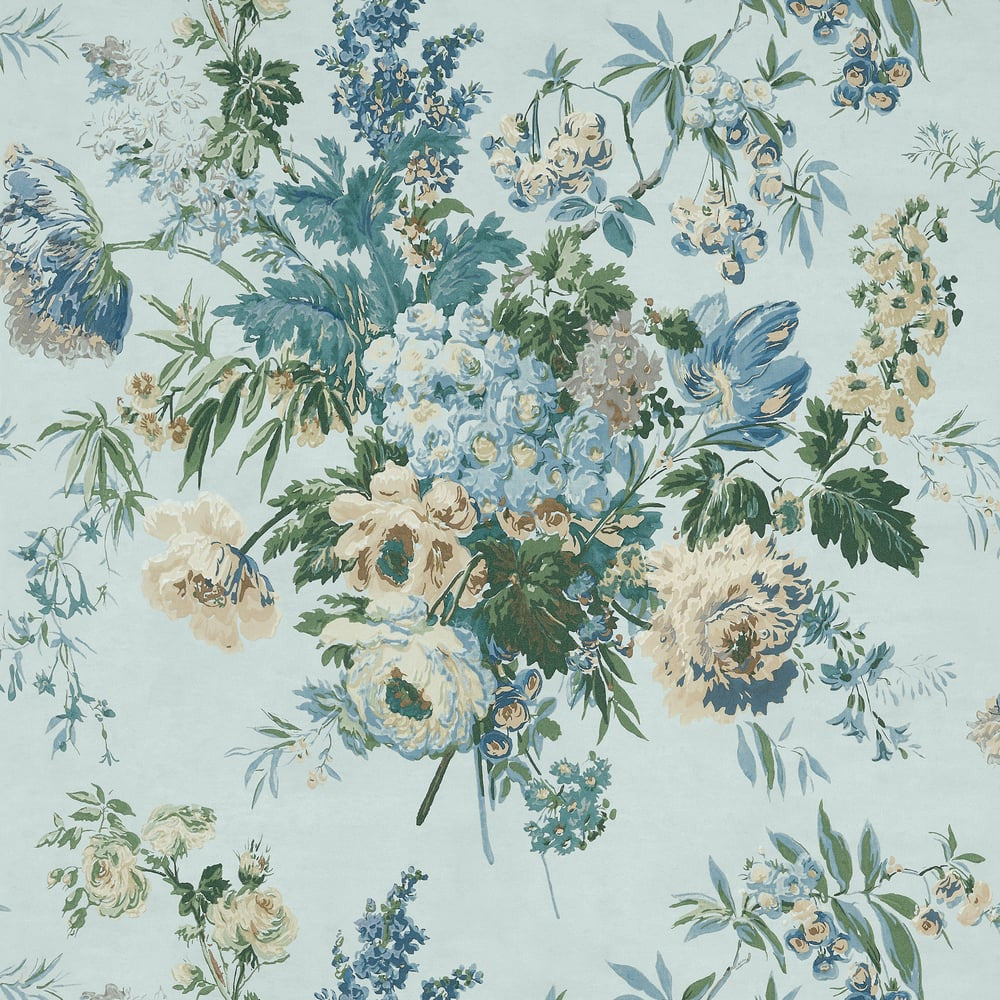 Garden Club Blue AT16134 by Thibaut Wallpaper Thibaut Wallpaper Garden Club Blue AT16134Wallpaper SOLEIL Non Woven Wallpaper U.S.A </p><p>Repeat: H: , V: 25.25  (64.14 cm) 27 in  (68.58 cm) - Fabric Carolina -