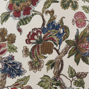 Thibaut Wallpaper Stockbridge Apricot and Slate AT16139