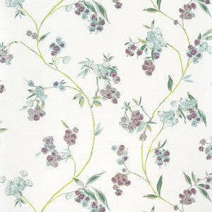 Thibaut Wallpaper Edo Bloom Lavender on Pearl AT16154
