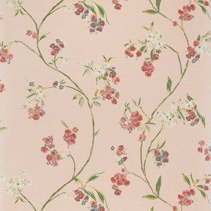 Thibaut Wallpaper Edo Bloom Blush on Pearl AT16155